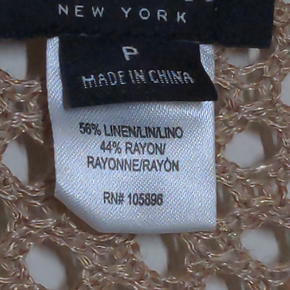 Worth New York Open Weave Cardigan in Tan / Beige- Size P - EUC - Picture 6 of 7